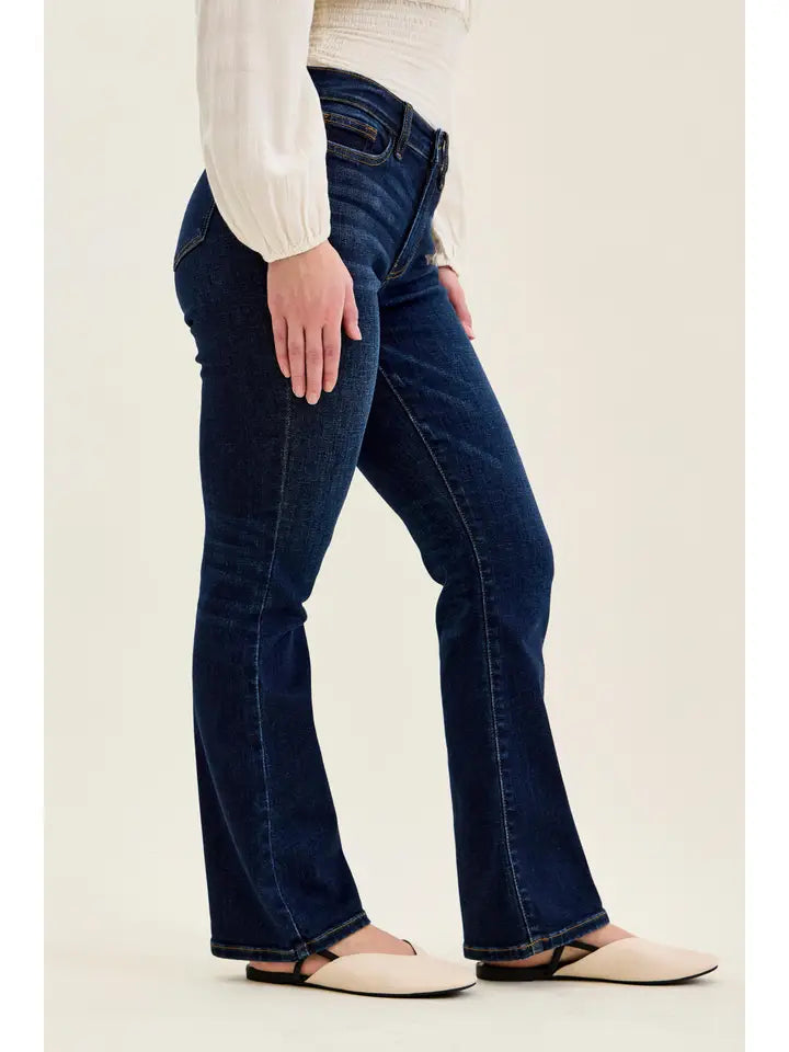 Judy Blue Mr Petite Dark Wash Bootcut Jeans