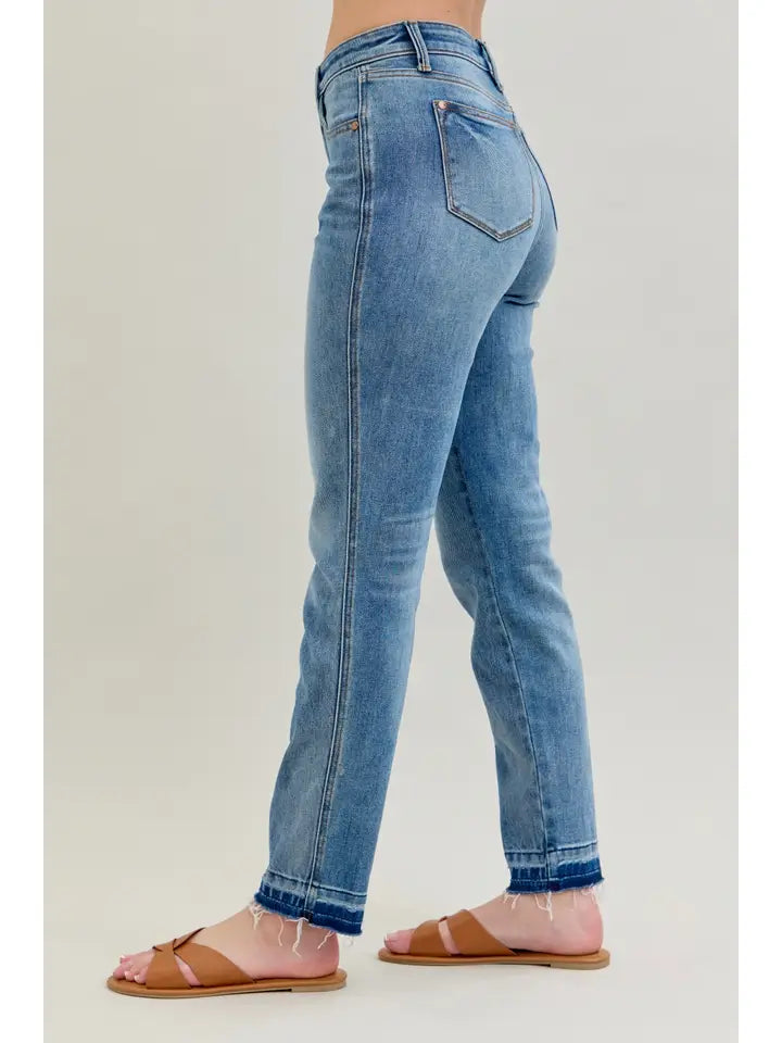 Judy Blue Mr Rigid Magic Release Hem Bf Jeans