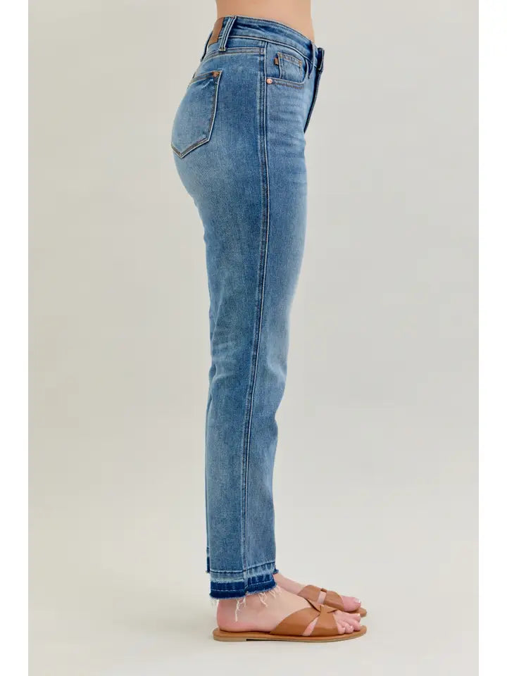 Judy Blue Mr Rigid Magic Release Hem Bf Jeans