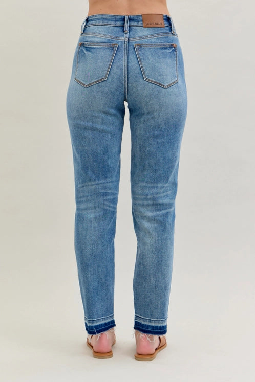 Judy Blue Mr Rigid Magic Release Hem Bf Jeans