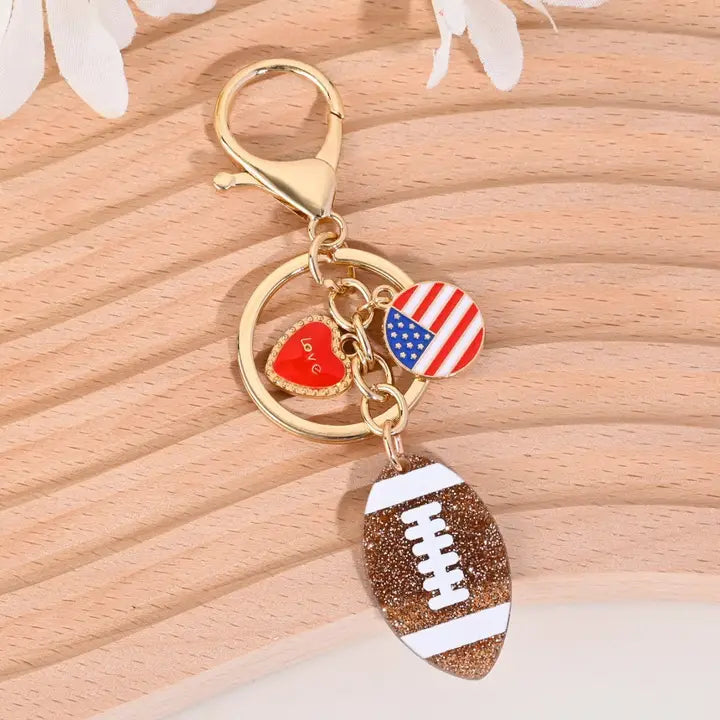 Football Keychain Bag Charm