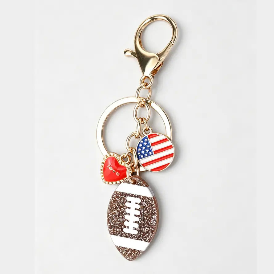 Football Keychain Bag Charm