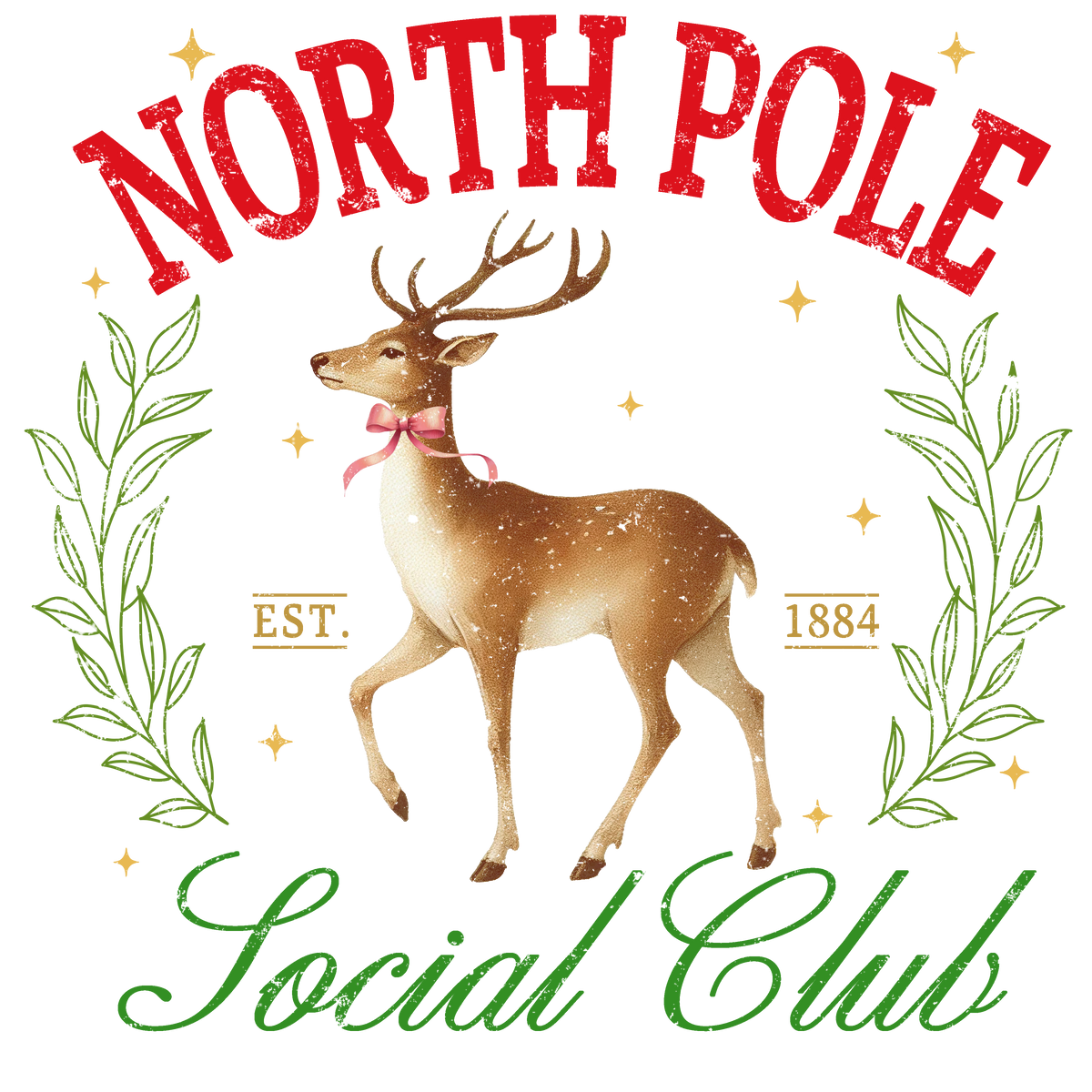 North Pole Social Club DTF Transfer