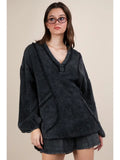 PLUS Size Washed Cotton Gauze Oversized Top