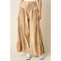 Patchwork Mixed Print Wide Leg Pants