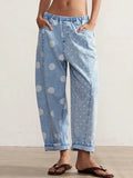 Polka Dot Patchwork Jeans