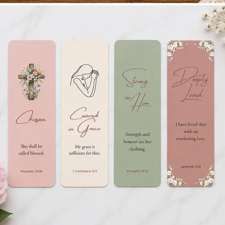 Set of 4 Christian Faith Scripture Bookmarks
