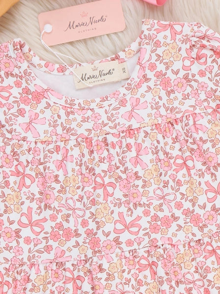 Soft Floral Ruffle Dress