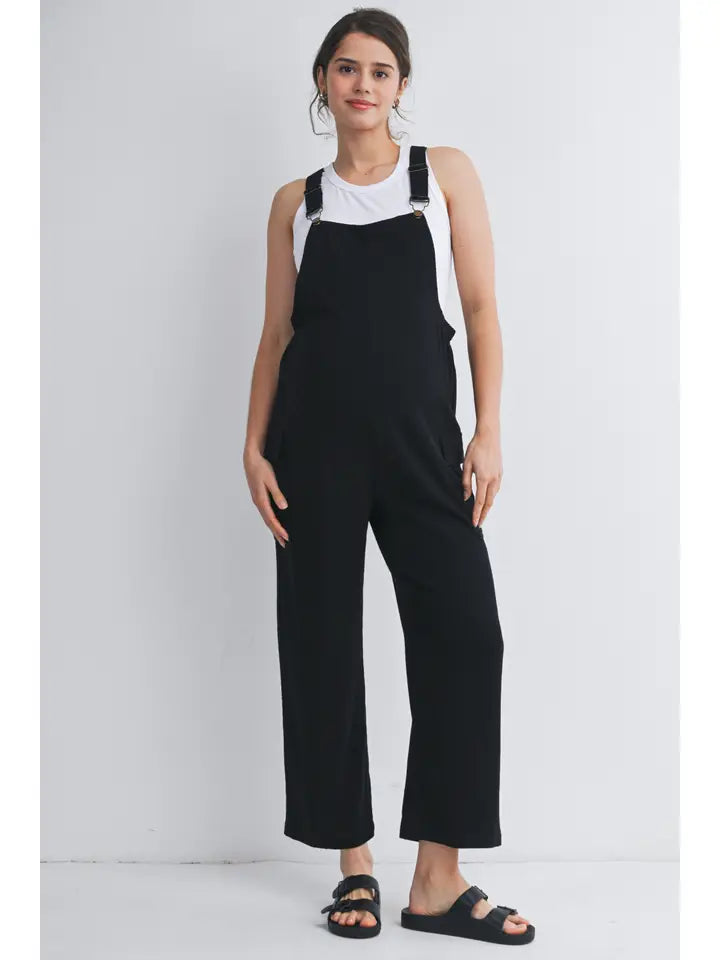 Straight Leg Maternity Adjustable Overalls