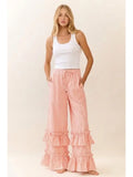 Striped Pull-On Maxi Pants