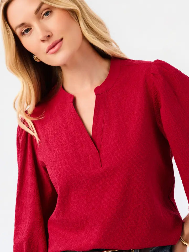 Mary Square Tamryn Top | Cranberry + Pink