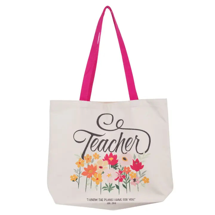 Tote Bag Canvas Teacher I Know the Plans Jer. 29:11