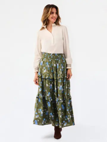 Mary Square Valentina Skirt | Mistflower Olive