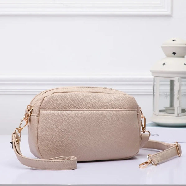 The Luna Petite Luxe Pebble Vegan Leather Crossbody Bag