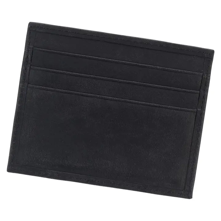 Wallet Leather Black Cross Badge