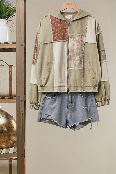 Washed Sage Mosaic Hoodie