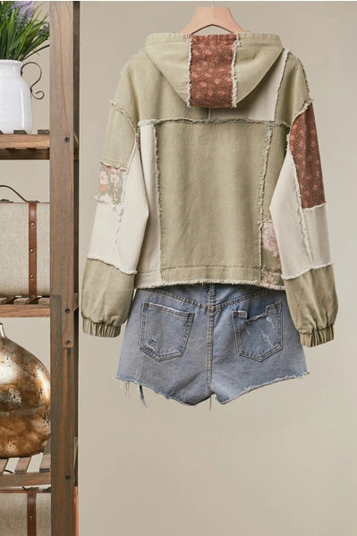 Washed Sage Mosaic Hoodie