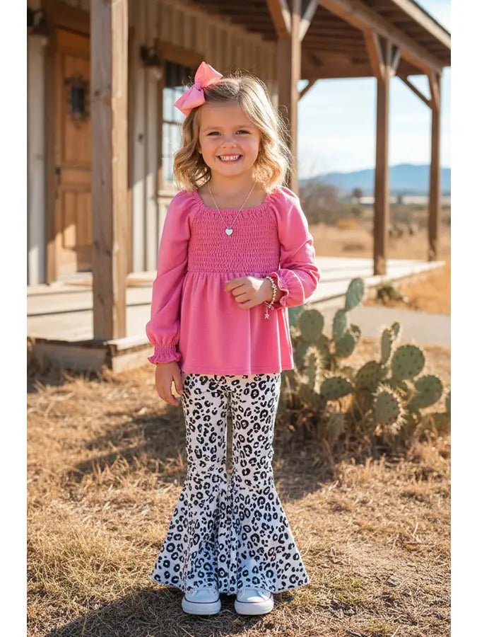 Western Leopard Denim Girls Boutique Jeans