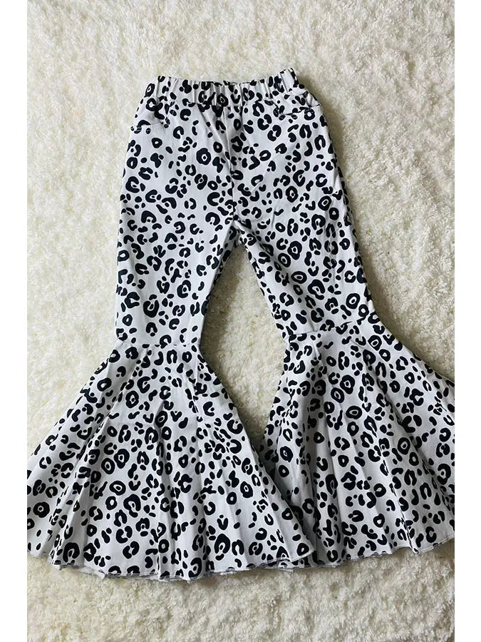 Western Leopard Denim Girls Boutique Jeans