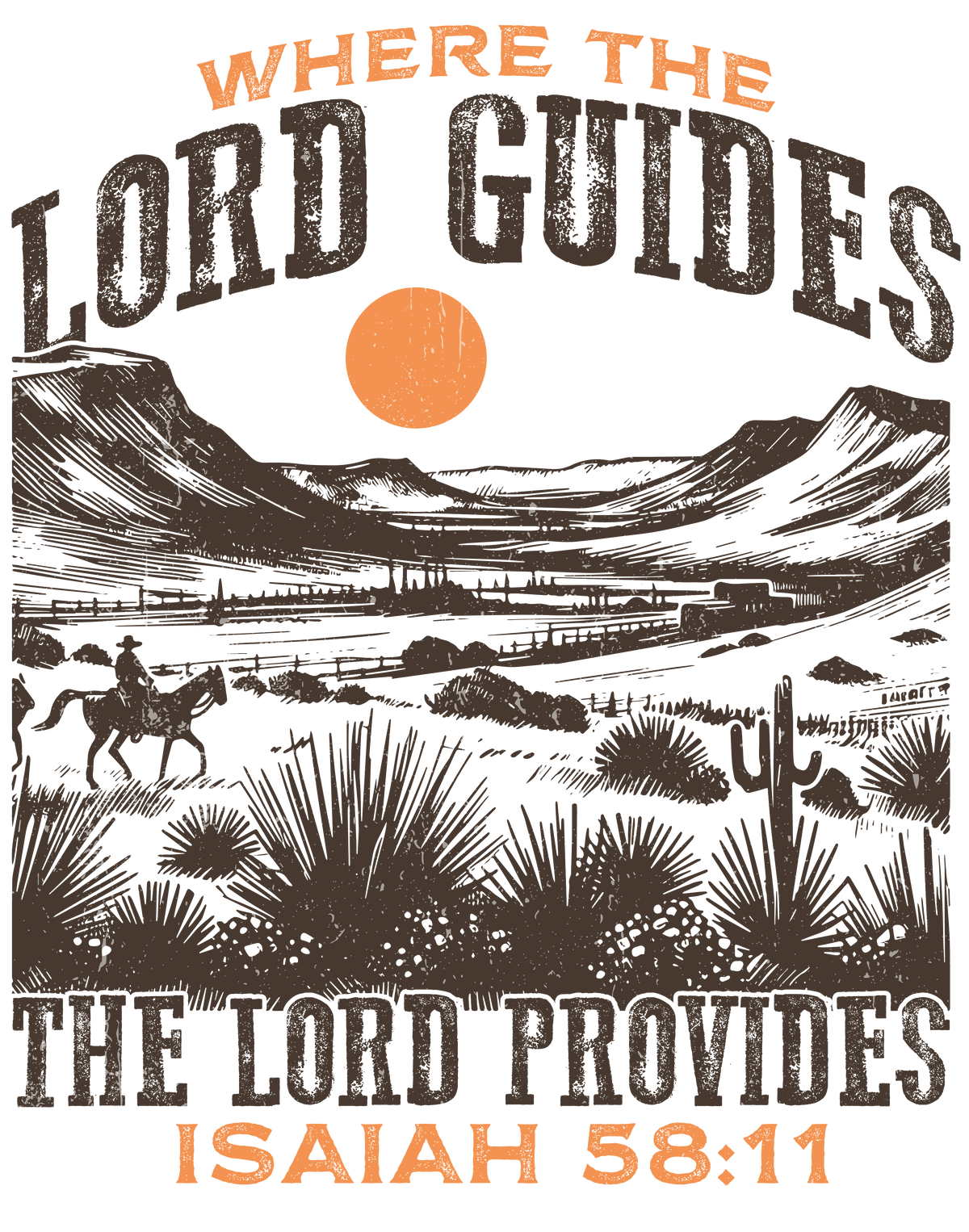 Where the Lord Guides DTF Transfer