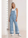 Adjustable Straps Denim Overall Jumpsuit