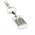 Keep Shining Faith Keychain Christian Inspirational Quote Stainless Steel Engraved Charm Religious Gift