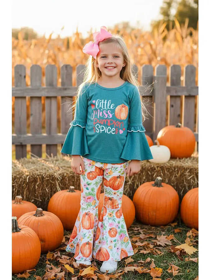 "LITTLE MISS PUMPKIN SPICE" girls boutique set