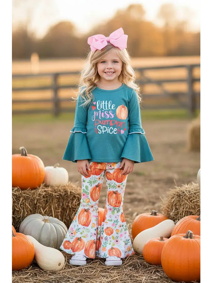 "LITTLE MISS PUMPKIN SPICE" girls boutique set